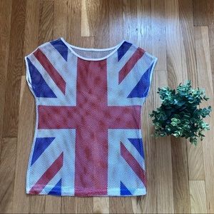 💎3 for $15 💎 Mesh British Flag Shirt 🇬🇧